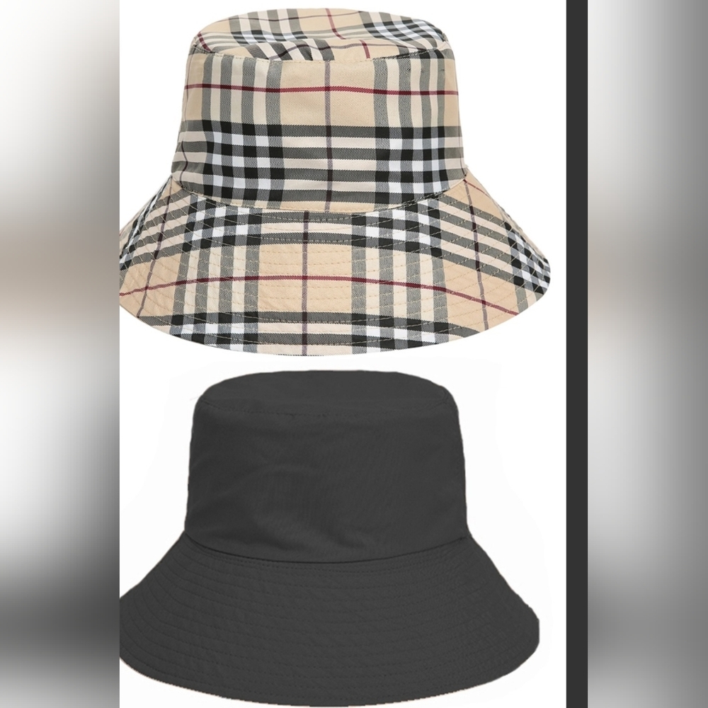 #589 🛑28 It's All About The Bucket Hat! Trendy Reversible Plaid Bucket Hat
